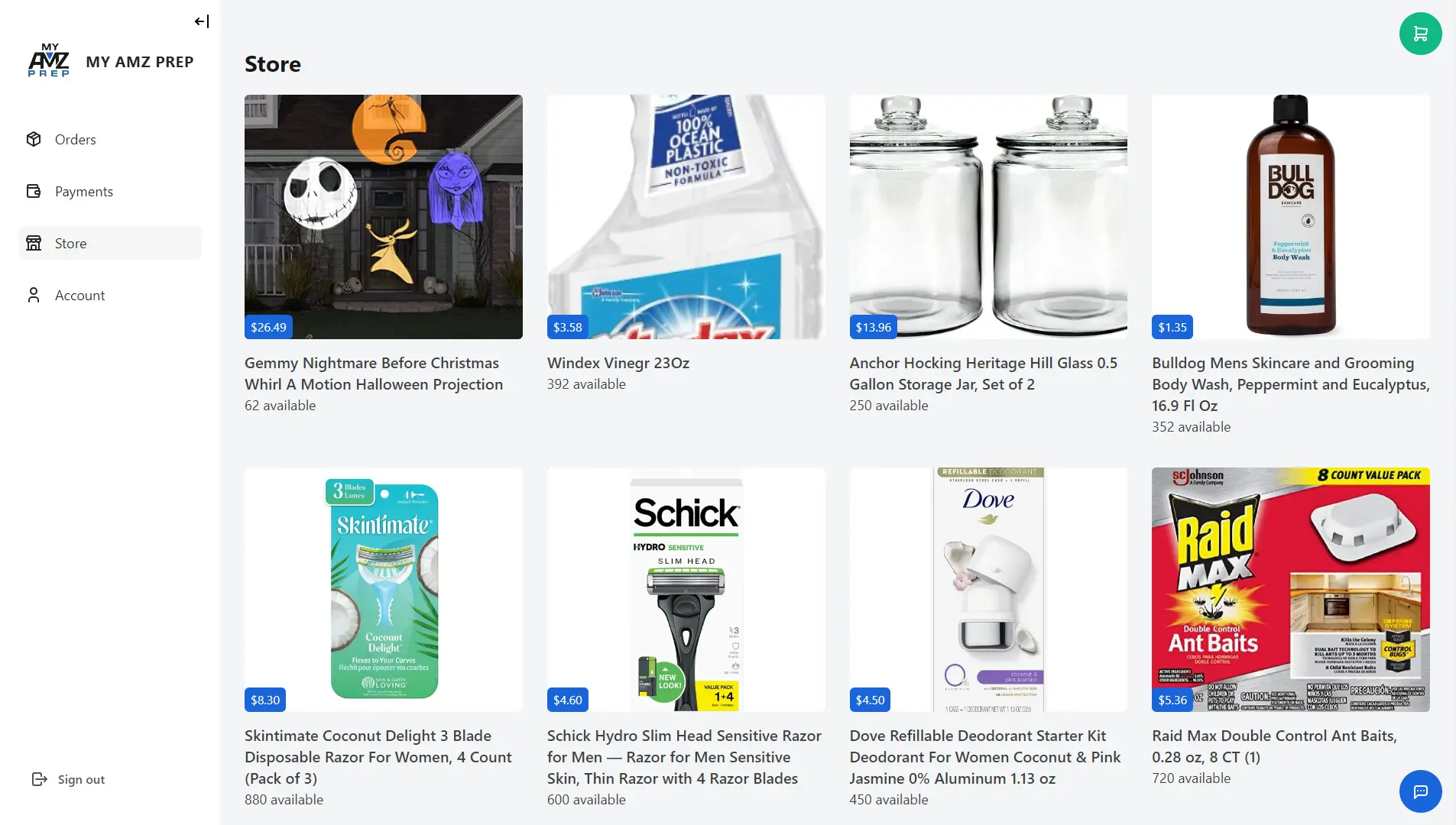 My AMZ Prep Order Management Dashboard